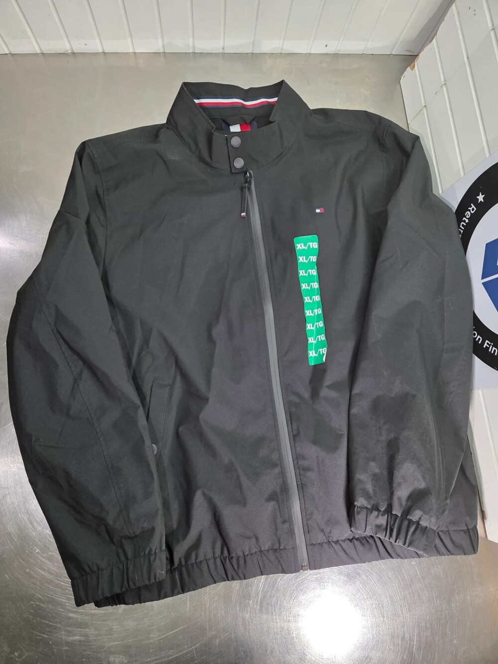 Tommy Hilfiger Men's Regatta Yachting Bomber Jacket, Black XL